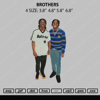Brothers Embroidery File 4 size