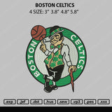 Boston Celtics Embroidery File 4 size