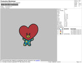 Bts Chimmy Embroidery File 4 size