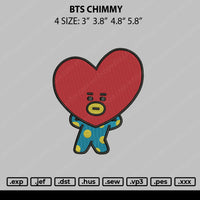 Bts Chimmy Embroidery File 4 size