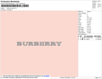 Burberry Logo Embroidery File 4 size