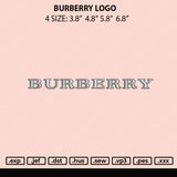 Burberry Logo Embroidery File 4 size