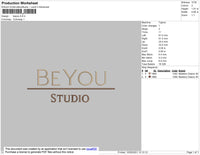 Be You Studio Embroidery File 4 size
