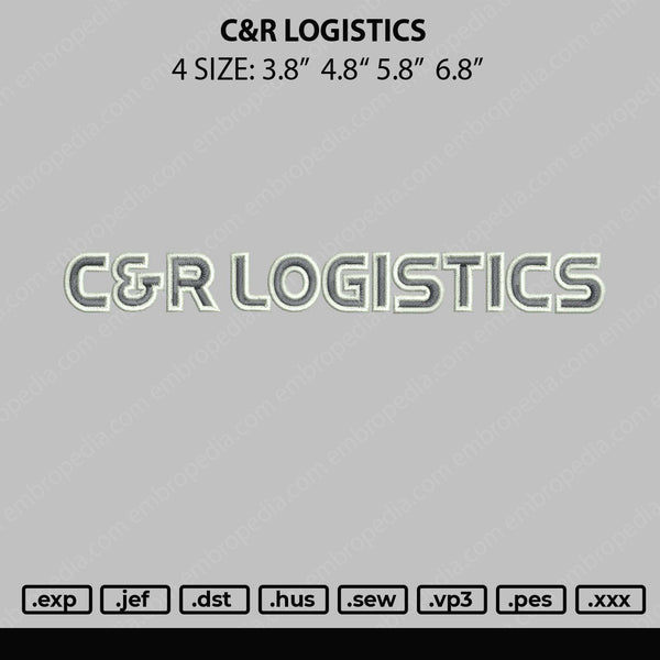 C&R Logistics Embroidery File 4 size