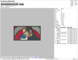 Captain America Rectangle Embroidery File 4 size