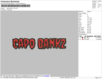 Capo Bankz Embroidery File 4 size