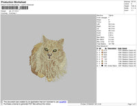 Cat 01 Embroidery File 4 size