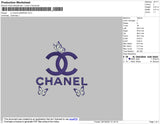 CC Chanel Butterflies Embroidery File 4 size