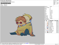 Anime Chibi 01 Embroidery File 4 size