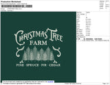 Christmas Tree Embroidery File 4 size