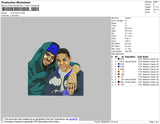 Chris Brown Embroidery File 4 size