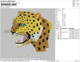 Cheetah Embroidery File 4 Size