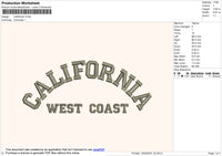 California West Coast Embroidery File 4 size