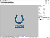 Colts Logo Embroidery File 4 size
