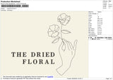 The Dried Flower Embroidery File 4 size