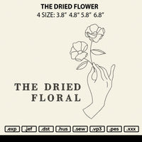 The Dried Flower Embroidery File 4 size