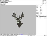 Deer Embroidery File 4 size