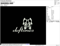 Deftones Embroidery File 4 size