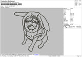 Dog Outline V4 Embroidery File 4 size