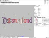 Disneyland Pink Embroidery File 8 size