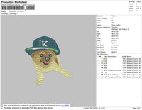 Dog Hat LK Embroidery File 4 size
