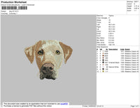 Dog Head V6 Embroidery File 4 size