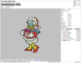 Donald Xmas V2 Embroidery File 4 size