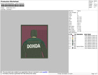 Donda Beck Embroidery File 4 size