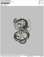 Dragon Embroidery File 6 Size