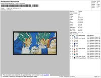 Dragonball Rectangle Embroidery File 4 size