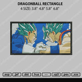 Dragonball Rectangle Embroidery File 4 size
