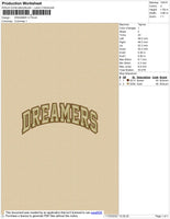 Dreamers Text Embroidery File 4 size