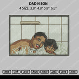 Dad N Son Embroidery File 4 size