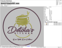 Detola's Kitchen Embroidery File 4 size