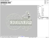 Enginerd EMbroidery File 4 size