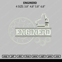 Enginerd EMbroidery File 4 size