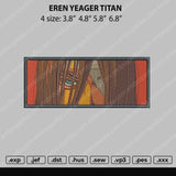 Eren Yeager Titan Rectangle Embroidery File 4 size