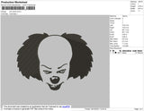 Evil Clown Embroidery File 4 size