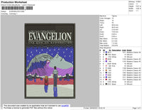 Evangelion Embroidery File 4 size