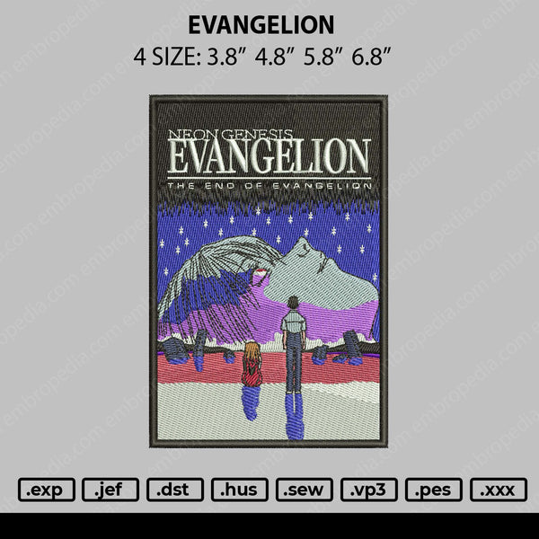 Evangelion Embroidery File 4 size
