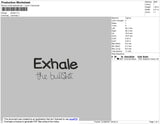 Starsmile Inhale Exhale Embroidery File 3 size 3 File