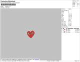 Eye Heart Embroidery File 6 size