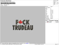 Fack Trudeau Embroidery File 4 size