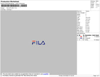 Fila Outline Embroidery File 4 size