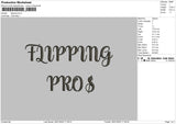 Flipping Embroidery File 4 size
