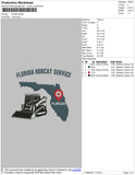 Florida Bobcat Embroidery File 4 size
