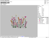 Flowers Embroidery File 4 size