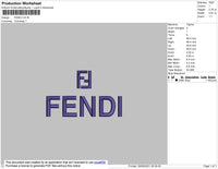 Fendi Embroidery File 5 Size