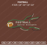 FootBall Embroidery File 4 size