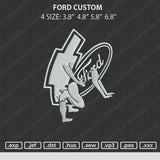 Ford Custom Embroidery File 4 size